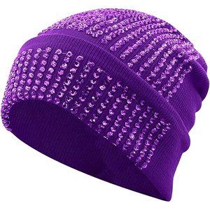 Custom Black Studded Beanie Hat Rib Knit Winter Warm <b>Cap</b> Women <b>Men</b> Soft Stretch Streetwear Skull <b>Cap</b> Hat - Product Image 1