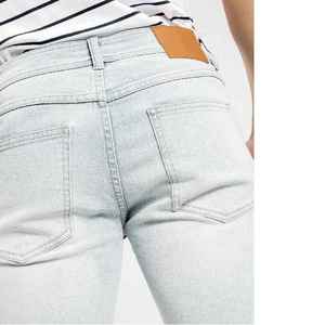 Casual Summer Men's 100% Cotton Denim <b>Jean</b> Shorts <b>Elastic</b> Waist Solid Custom Waterproof Breathable - Product Image 5