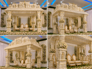 Nouvelle Arrivée - Mandap de Mariage Tirupati Balaji pour Cérémonies Kalyan - Événements du Sud de l'Inde - Fibre de Verre Élégante Vintage Démontable - Product Image 2