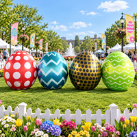 Œufs de Pâques gonflables géants personnalisés pour la décoration extérieure d'événements, de fêtes, de festivals, de centres commerciaux et de vacances, en vente