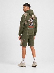 Ensemble veste coupe-vent et short de qualité supérieure, conçu pour l'entraînement sportif, les voyages et les activités quotidiennes, confort optimal - Product Image 4