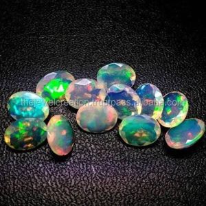 Opalite d'Éthiopie naturelle 3mm 4mm 5mm, pierres précieuses ovales facettées, qualité AAA, vente en gros pour la fabrication de bijoux, régulière - Product Image 2