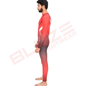 Ensemble de 3 pièces de leggings de sport imprimés MMA personnalisés Short en tissu Doublure de compression Diy Coat Rash Guard - Product Image 3