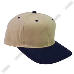 หมวกแก๊ป SIBRIN แบบสั่งทำได้ 6 แผง ทรง Snapback สีกากีกรมท่า ผ้าคอตตอนทวิลล์คุณภาพพรีเมียม หมวกเบสบอลปีกแบน หมวกกีฬา - Product Image 4