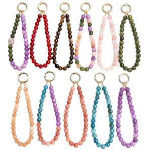 Pulsera de Cuentas Redondas de Resina, Accesorio Hecho a Mano para Mujer, Multicolor, B.H CRAFTS de Uttar Pradesh - Product Image 1