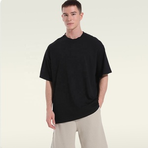 Alta calidad 300gsm 100% algodón pesado de gran tamaño Drop Shoulder Camiseta de manga corta en blanco para hombres OEM Impresión de logotipo personalizado - Product Image 2