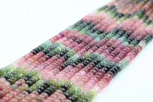 Cuentas Rondelle lisas de turmalina múltiple natural Cuentas de turmalina múltiple para la fabricación de joyas - Product Image 5