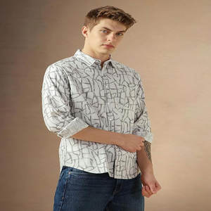 ชุดสำนักงานทางการของผู้ชายเสื้อเชิ้ตผ้าฝ้ายแขนยาวคอตั้งป้องกันรอยยับและระบายอากาศ - Product Image 3