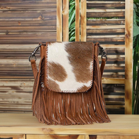 Sac messager en daim à franges style cowgirl western, sac bandoulière bohème pour femmes