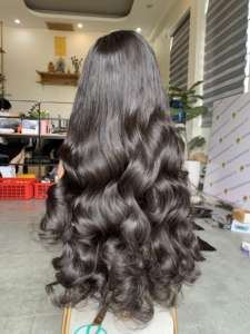 Extensiones de Cabello Humano Virgen Remy Vietnamita Vnhl, 100 g, 100 % Sin Enredos, Sin Caída, Onduladas, Trama Única para Todos los Colores - Product Image 4