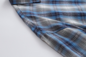 Camisa a Cuadros para Hombre, Manga Larga, Algodón, Casual, con Botones, Cómoda, Transpirable, para Uso Diario, Personalizable OEM - Product Image 3