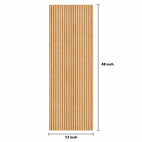 Panel de Pared de Madera con Función de Reducción de Ruido para Decoración de Paredes Interiores de Comedor, Sala de Estar y Baño, Paneles Acanalados de Madera