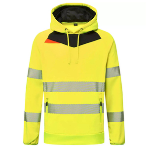 Sweat-shirts à fermeture éclair de sécurité en polyester pour le travail, la construction et la sécurité, fournis par l'usine OEM, pour l'hiver - Product Image 3