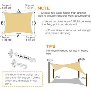 20 X 26 Beige HDPE Sunshade <b>Sail</b> <b>Shade</b> Sails & Nets Product - Product Image 3