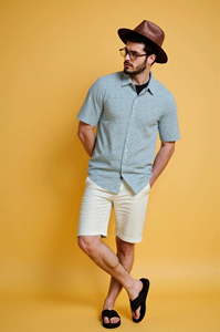 Chemise Hawaïenne Homme Designer à Manches Courtes, Motif Floral Estival, Style Tropical, Boutonnée, pour Vacances à la Plage - Product Image 4