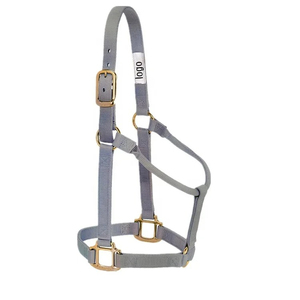 Cabestro Ajustable de Nylon y Cuero, Estilo Silla Inglesa, Resistente, con Hebilla de Latón y Herrajes Metálicos Fuertes para Equitación - Product Image 2