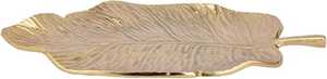Elegante Bandeja Decorativa en Forma de Hoja Chapada en Oro, Estilo Bohemio, Tema Vegetal, Diseño Irregular, Pieza Única - Product Image 3