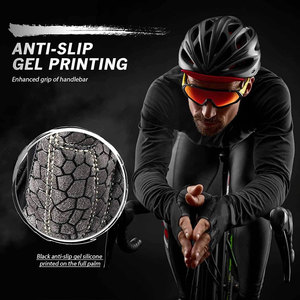 Road and Mountain <b>Biking</b> Breathable Cycling Gloves Half <b>Finger</b> with Anti Slip Grip Professional Bicycle Rider OEM Cycling Gloves - Product Image 6