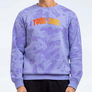 เสื้อสเวตเชิ้ตแขนยาวทรงโอเวอร์ไซส์ ผ้าฝ้าย 100% ย้อมสีพื้นแบบซันเฟดวอช สำหรับผู้ชาย  แบบเรียบๆ  สามารถสั่งทำได้ ผ้าคอตตอนผสม - Product Image 1