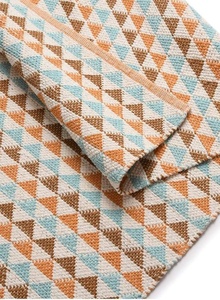 MORE Large Modern <b>Boho</b> Handwoven Wool Area <b>Rug</b> Washable Woven Geometric Tribal Diamond Accent Low Pile Cotton for Kitchen - Product Image 2