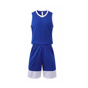 Conjunto de Uniforme de Baloncesto Ekin Impex Azul sin Mangas, Uniforme para Adultos que Absorbe la Humedad, Uniforme de Baloncesto con Estampado Sublimado - Product Image 4