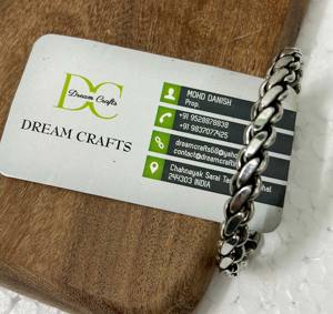 Metal Crafts Handmade Aum Mantra Adjustable Unisex Cuff <b>Bracelet</b> <b>Engraved</b> Design Plated <b>Silver</b> Arthritis Relief - Product Image 3