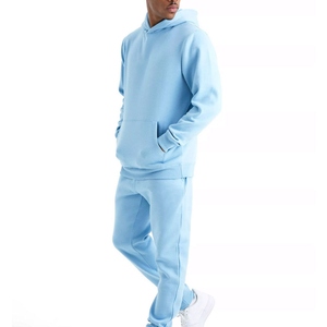 ชุดวอร์มผ้าฝ้ายสีม่วงแบบ unisex เสื้อฮู้ดมีซิป กางเกงจ็อกกิ้ง สีพื้น ทรงหลวม แขนยาว สวมใส่สบายๆ สำหรับฤดูใบไม้ร่วง - Product Image 4