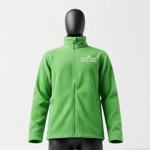 Veste polaire à capuche zippée intégrale pour homme adulte, à manches longues, avec logo personnalisé sur le devant, col montant, pour l'hiver, tendance mode - Product Image 3