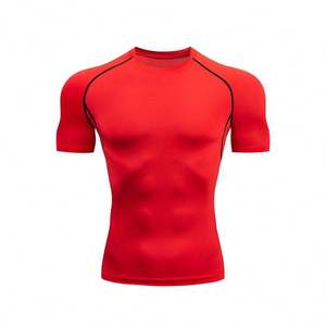 T-shirt de sport à compression pour homme, haute élasticité, séchage rapide, manches courtes, fitness, entraînement, musculation, sport - Product Image 5