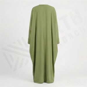 Venta al por Mayor de Abayas Modestas, Vestidos Musulmanes, Ropa Islámica para Mujer, Kaftán, Ropa de Oración, Transpirable, de Algodón y Chifón, Nueva Moda - Product Image 2