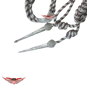 Silver <b>Braided</b> Parade Aiguillette Shoulder Aiguillette Maroon Gold Wire <b>Cord</b> Aiguillette - Product Image 2