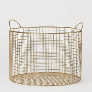 ตะกร้าผ้าโลหะดีไซน์เรียบง่ายสำหรับจัดระเบียบบ้าน ด้วยรูปลักษณ์เรียบง่ายและใช้งานได้จริงในชีวิตประจำวัน - Product Image 1