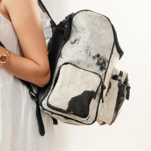 LW Sac à dos en cuir de vache véritable pour femmes, isolé, style bohème rock, résistant à l'eau. - Product Image 2