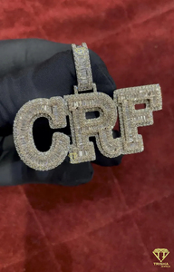 Custom " CRF " Pendant Gold Plated Iced Out Necklace Luxury Hip Hop Jewelry Fashion Accessory - Product Image 3