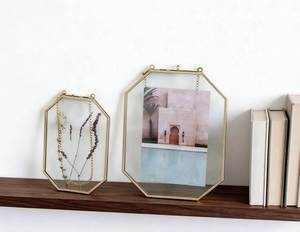 Marco de Fotos Colgante de Vidrio y Metal para Decoración del Hogar, con Cadena para Colgar, Vidrio de Doble Cara, Marcos de Fotos Decorativos Personalizados - Product Image 2