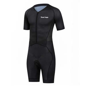 Kit de cyclisme pour homme personnalisé OEM à séchage rapide avec nom et numéro personnalisés, impression par transfert thermique, matière Spandex/Polyester, manches courtes - Product Image 2
