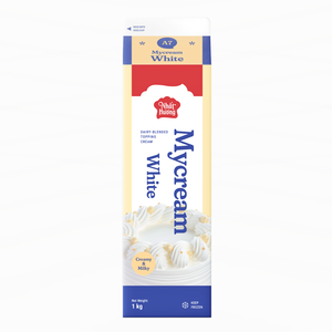 ครีมเทียมสำเร็จรูปสำหรับตกแต่งเค้กและเบเกอรี่ ยี่ห้อ Mycream สีขาว ขนาด 1 กก. ขายส่งจำนวนมาก รับผลิตแบบ OEM/ODM ฮาลาล จัดส่งทั่วโลก - Product Image 1