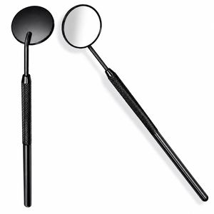 กระจกโลหะทรงกลมแบบมือถือ ขยาย 3 เท่า ด้านเดียว สีดำ เครื่องมือแต่งหน้า - Product Image 6