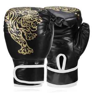 Guantes de boxeo de cuero vacuno genuino de primera calidad para entrenamiento profesional y sparring con espuma de protección contra impactos de múltiples capas - Product Image 1