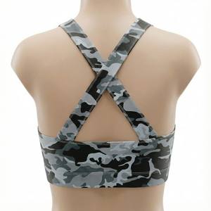 Sujetador deportivo con espalda cruzada para mujer, de alto impacto, cobertura total, transpirable, que absorbe la humedad, elegante. - Product Image 4