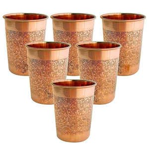 Ayurveda copper tumbler with food safe construction and eco style charm made for regular hydration or <b>yoga</b> use - Product Image 5
