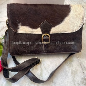 Women Stylish Hair on Leather Handbag <b>Sling</b> <b>Bag</b> Cowhide Shoulder <b>Bags</b> Shopping <b>Bag</b> - Product Image 4
