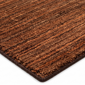 Tapis en laine brun rouille à texture mélangée, antidérapant, écologique, tufté à la main, pour salon et intérieurs d'hôtel - Product Image 6