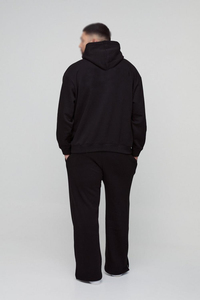 Conjunto Deportivo Oversize para Hombre, Sudadera de Algodón Grueso, Pantalones Deportivos de Pierna Ancha con Aberturas Laterales, Proveedor de Logotipos Personalizados - Product Image 2