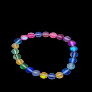 ขายส่งกำไลข้อมือหินแก้วสลักลายหลากสีเกรด AAA ขนาด 8 มม. งานฝีมือจากอัญมณีธรรมชาติ ลวดลายบำบัดรักษา - Product Image 2