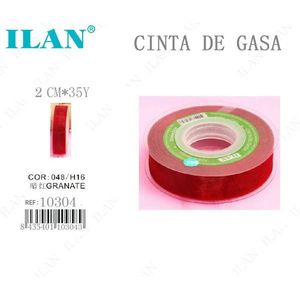 Nastro in organza ILAN 2 cm x 35 iarde rosso scuro per artigianato e decorazioni - Product Image 1