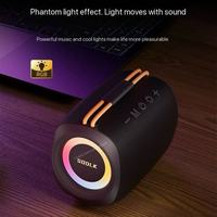 Enceinte portable SODLK TX11 20W BT, étanche IPX4, TWS, lumière RGB, enceinte portable d'extérieur, prise en charge de la lecture audio sans perte