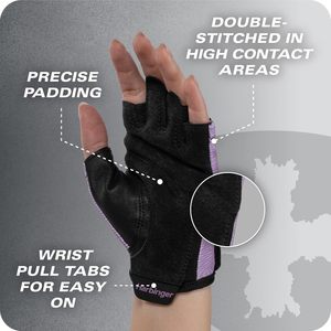 Guantes 3.0 - Guantes de Levantamiento de Pesas Duraderos de Medio Dedo con Cierre de Muñeca Ajustable, Palma de Cuero Transpirable - Product Image 3