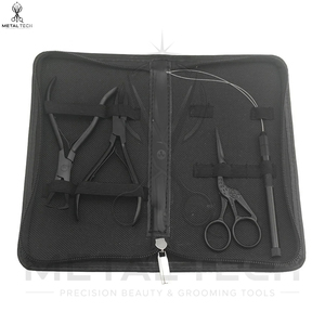 Kit de Extensiones de Cabello de Alta Gama en Color Negro, con Organizador Portátil, Precio al por Mayor, para Herramientas de Belleza - Product Image 6