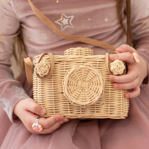 Meilleure Offre 2026 Sac Messager Enfant en Osier, Accessoire Photo, Sac à Bandoulière Tressé à la Main en Fibres Naturelles, Adorable Pochette de Voyage - Product Image 1